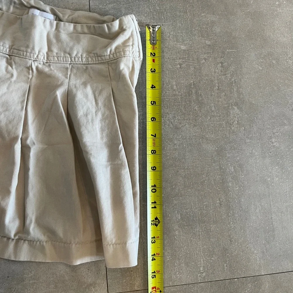 The Childrens Place Girls Khaki Pleated Skort Tan School Uniform Size 8